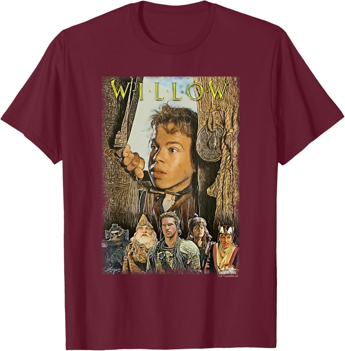 Lucasfilm Willow Movie The Magic Lies Within T-Shirt - T-Shirt | Maroon