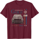 Volkswagen Golf GTI Racing Distressed , Small T-Shirt - T-Shirt | Maroon