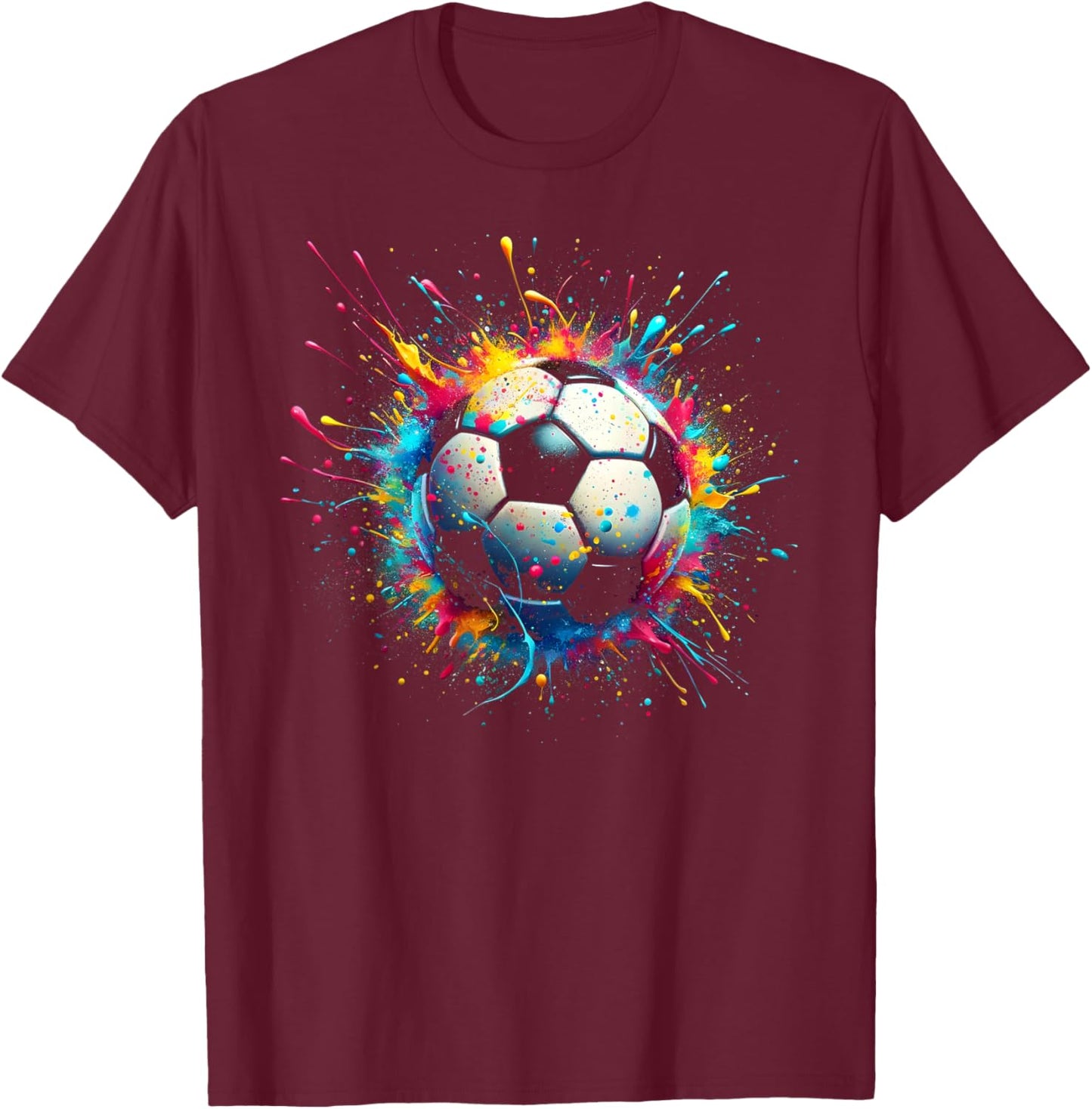 Cool Soccer Player Sport for Boys Men Girls Women Youth Kids T-Shirt - T-Shirt | Maroon