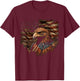 Eagle 4th Of July USA Flag Patriotic American T-Shirt - T-Shirt | Maroon