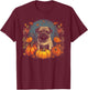 Pug Dog - Pumpkin Thanksgiving Fall Halloween T-Shirt - T-Shirt | Maroon