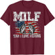 Vintage retro M.I.L.F Man I Love Fishing Funny Fishing MILF T-Shirt - T-Shirt | Maroon