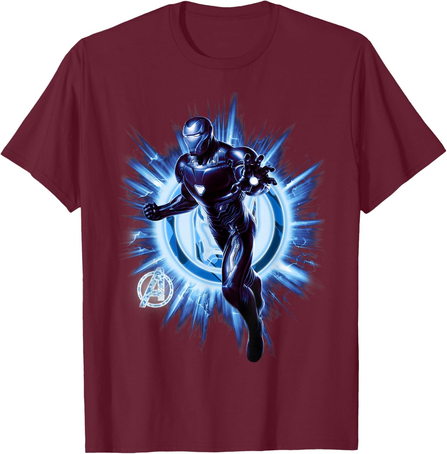 Marvel Avengers Endgame Iron Man Blast Graphic T-Shirt - T-Shirt | Maroon