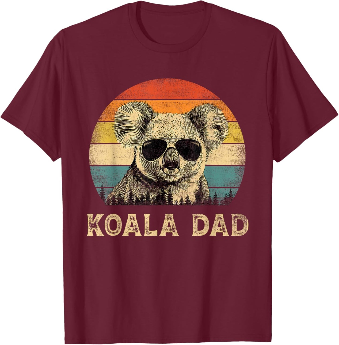Vintage Koala Dad Koala Lovers Daddy Father's Day T-Shirt - T-Shirt | Maroon