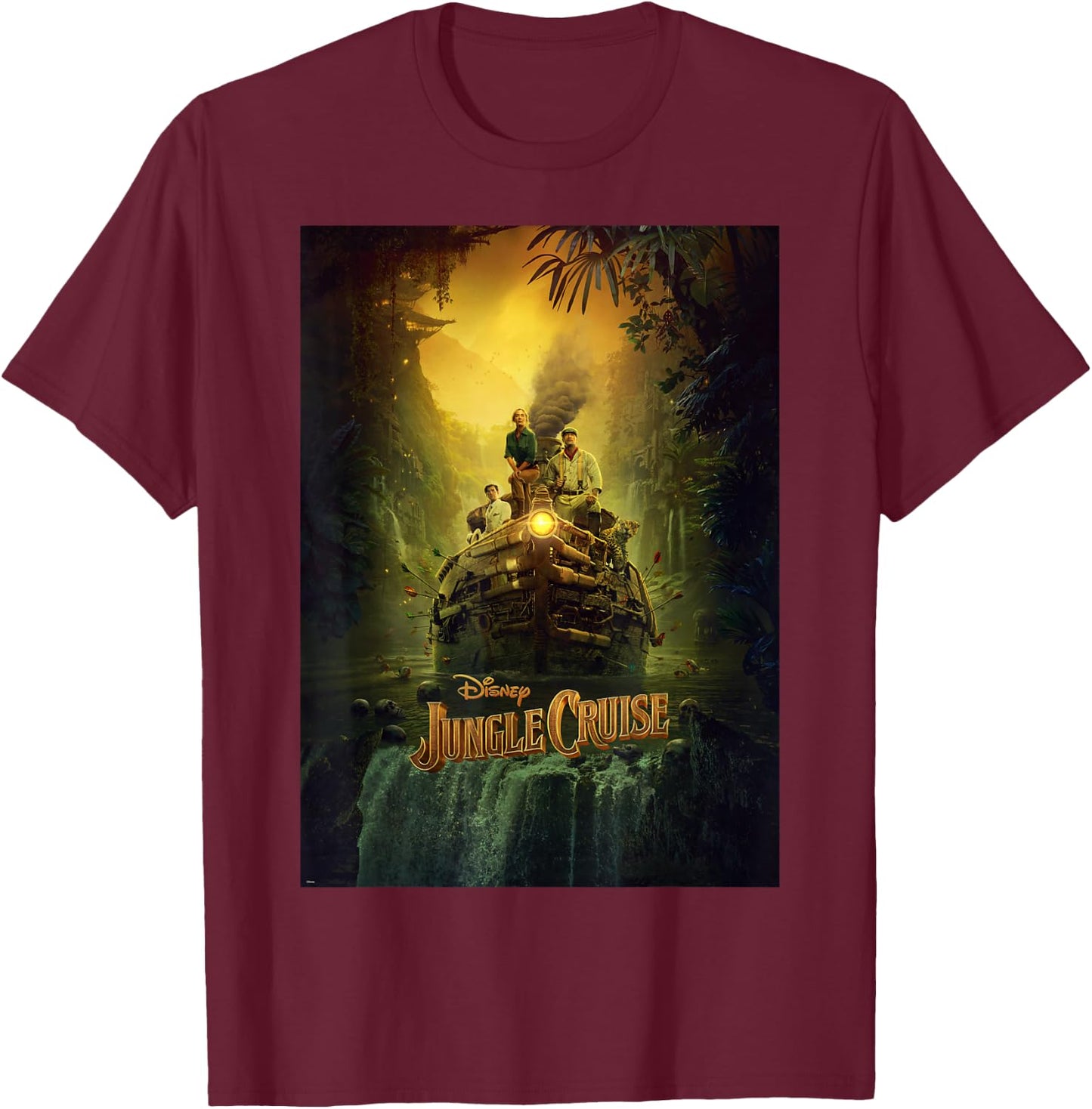 Disney Jungle Cruise Poster T-Shirt - T-Shirt | Maroon