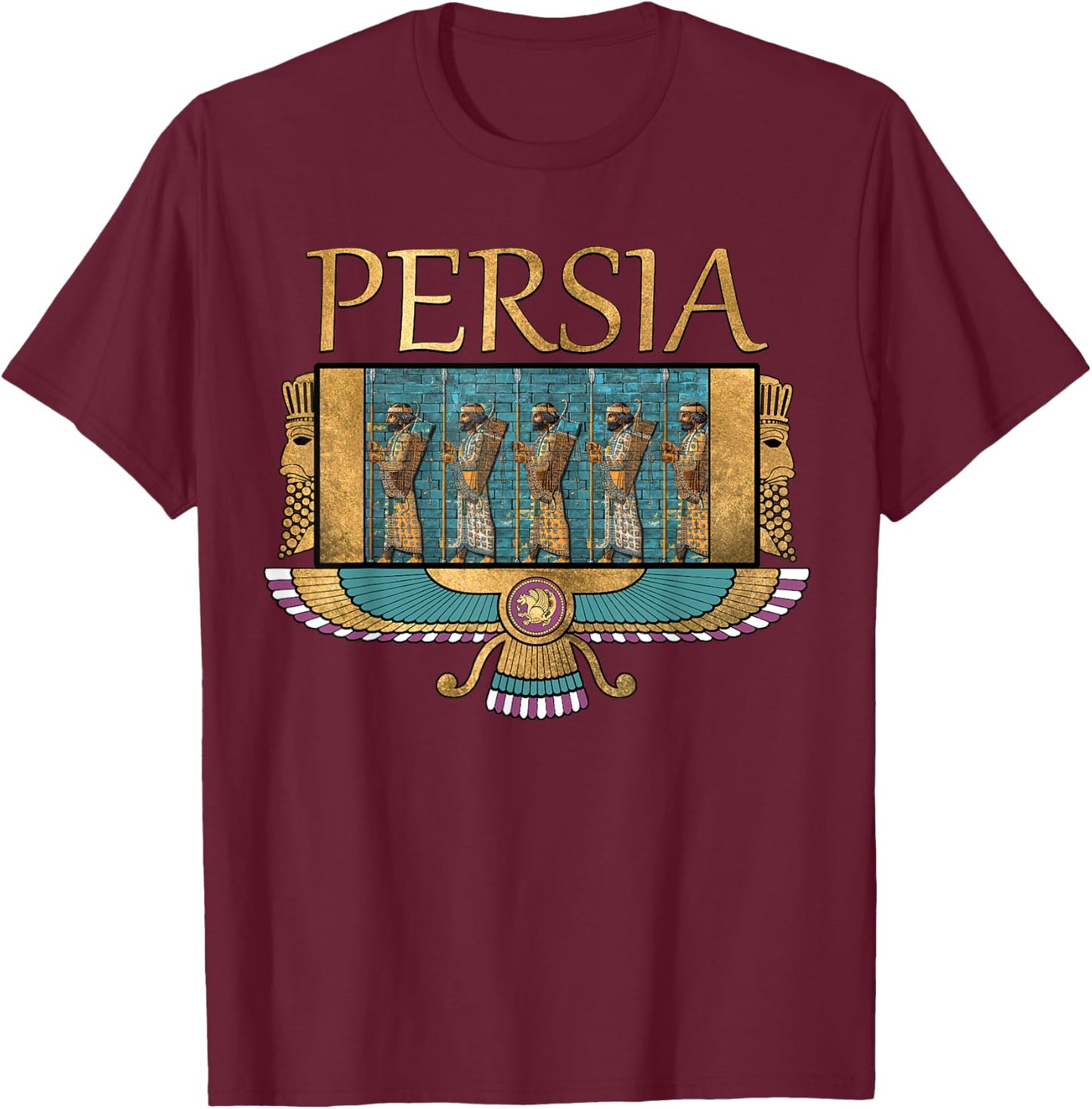 Ancient Persia Immortals of the Persian Empire T-Shirt - T-Shirt | Maroon
