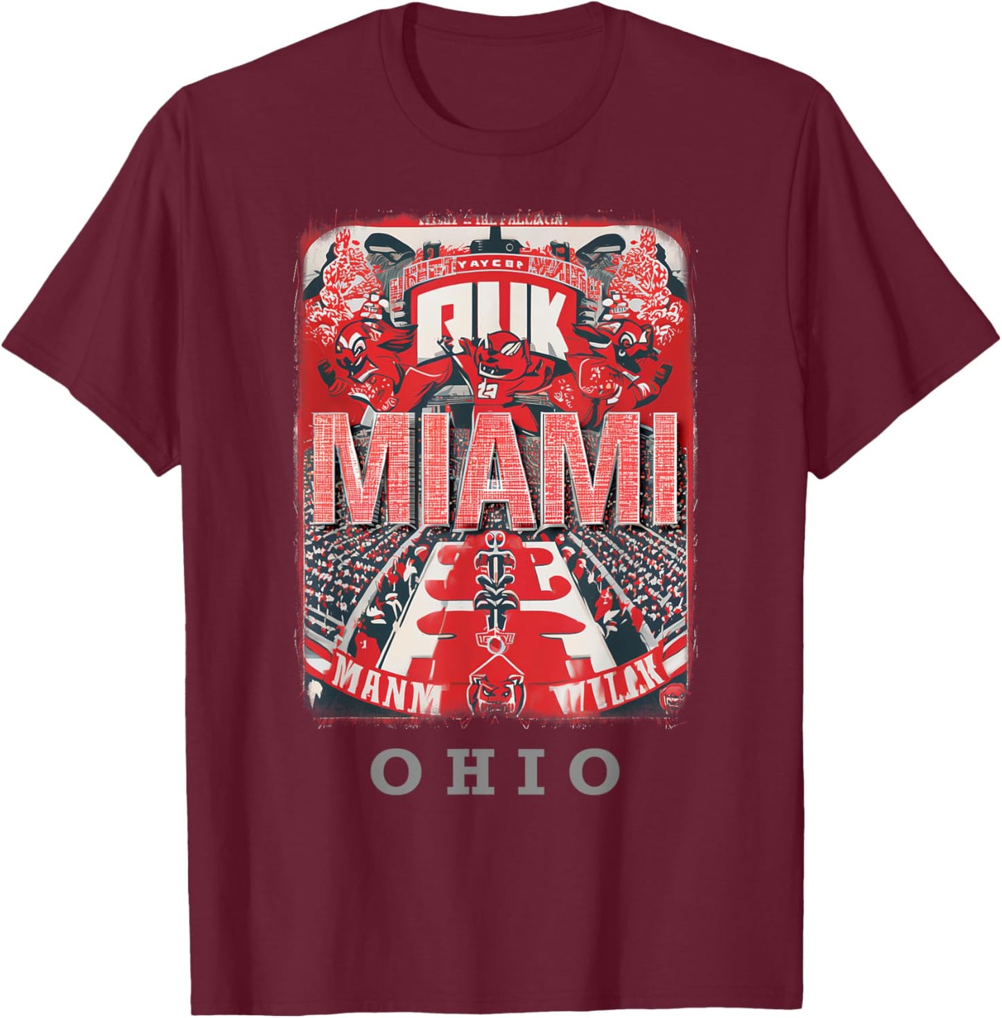 Miami Ohio OH Game Day Excitement SD498 T-Shirt - T-Shirt | Maroon