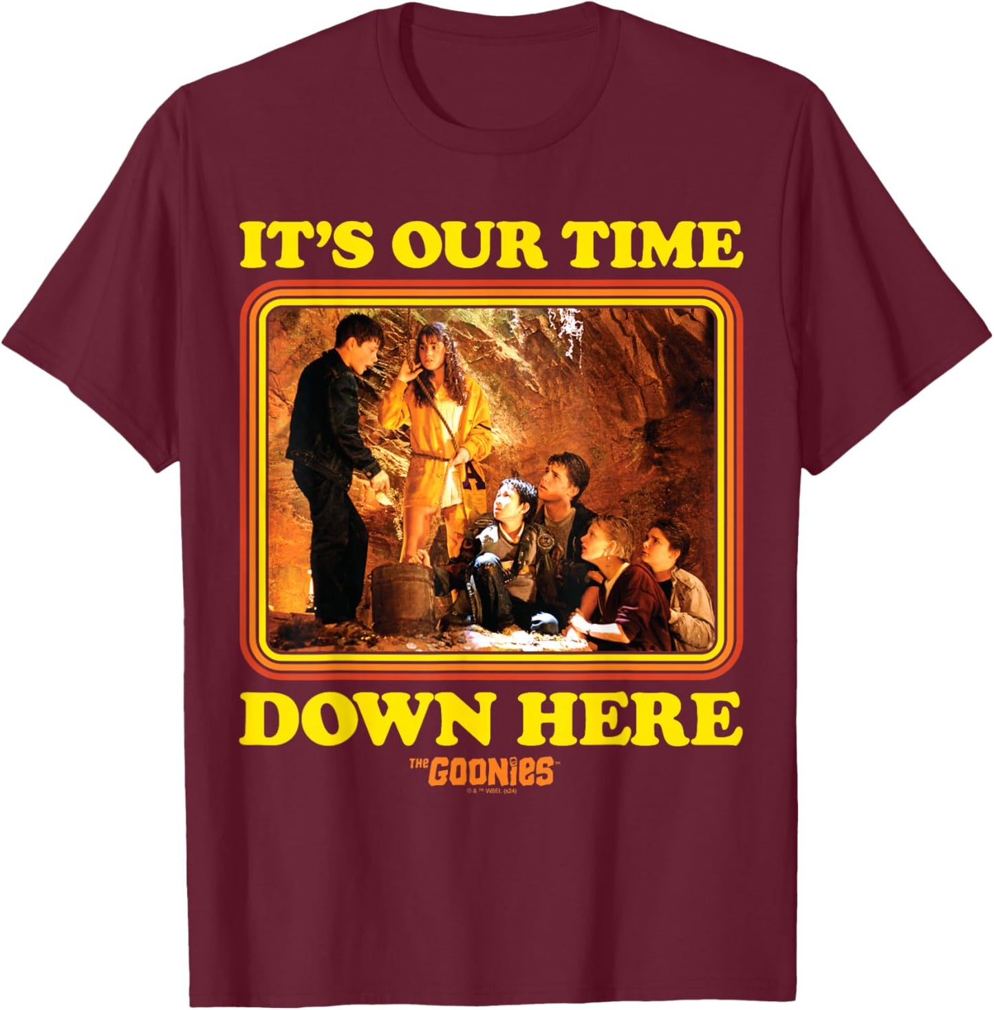 The Goonies - Mikey It's Our Time Down Here T-Shirt - T-Shirt | Maroon