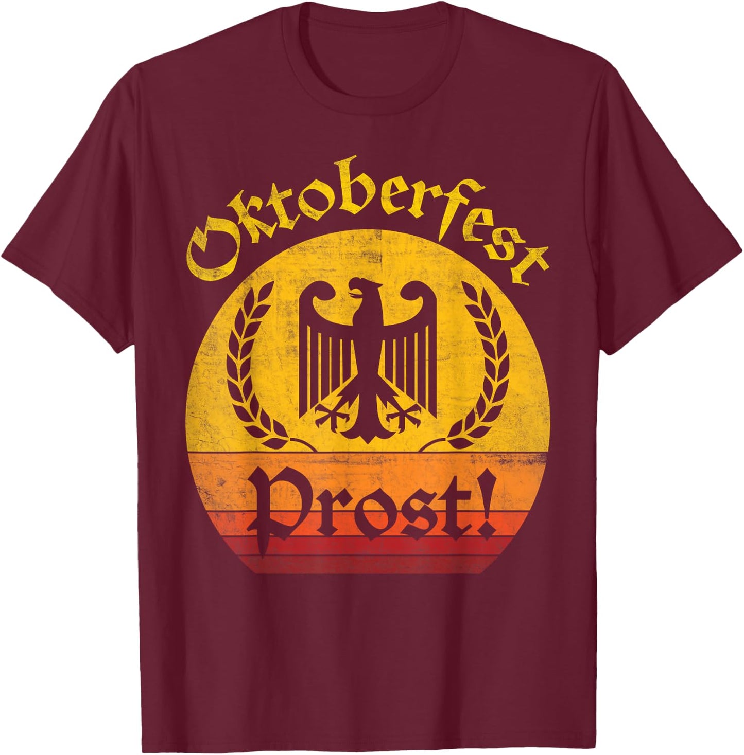 Retro Oktoberfest Shirt Men Women Kids Oktoberfest Cheers T-Shirt - T-Shirt | Maroon
