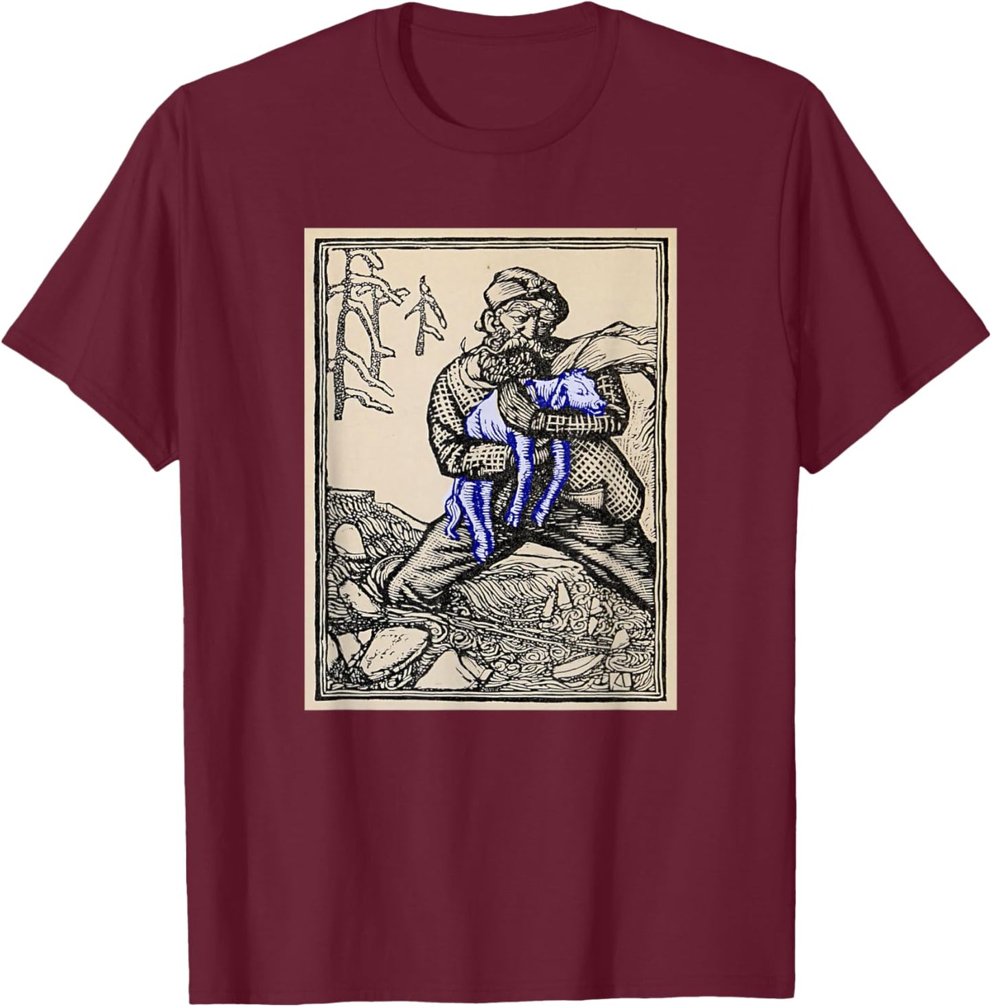 Babe The Blue Ox T-Shirt - T-Shirt | Maroon