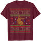 Mexican Christmas Burrito Sabanero Ugly Christmas Tuki Tuki T-Shirt - T-Shirt | Maroon