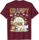 Grampy Of The Wild One 1St Birthday Kids Safari Woodland T-Shirt - T-Shirt | Maroon