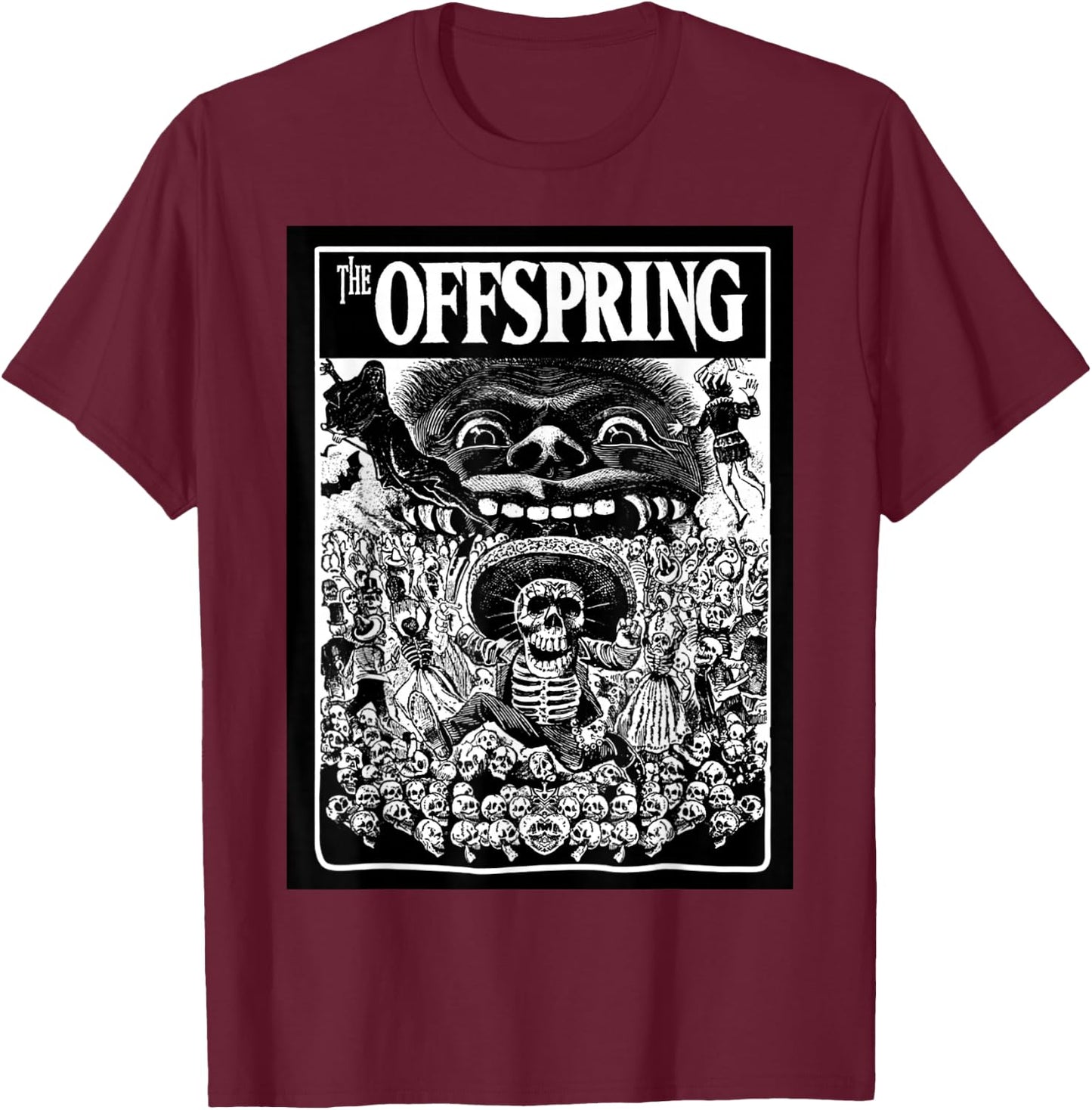 The Offspring Official Crowd Logo T-Shirt - T-Shirt | Maroon