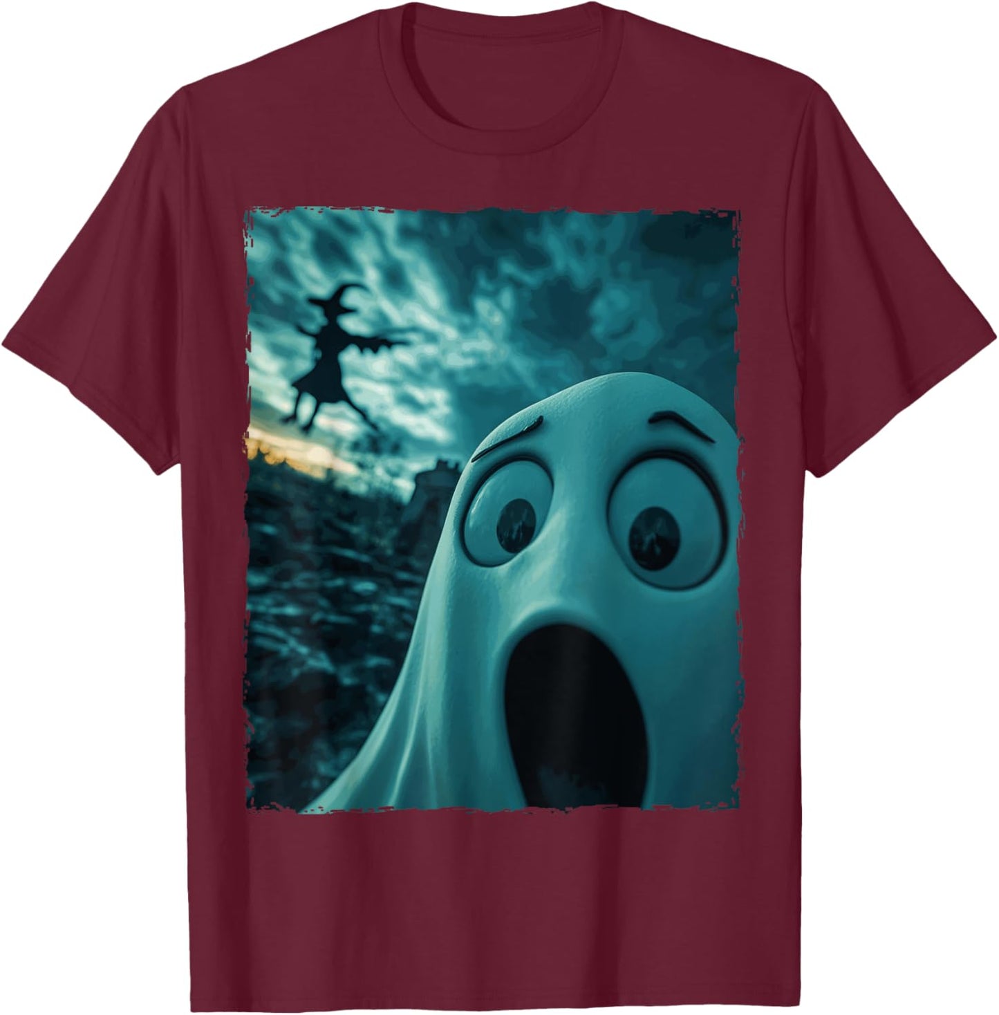 Funny Boo Ghost Witch Halloween Costume T-Shirt - T-Shirt | Maroon