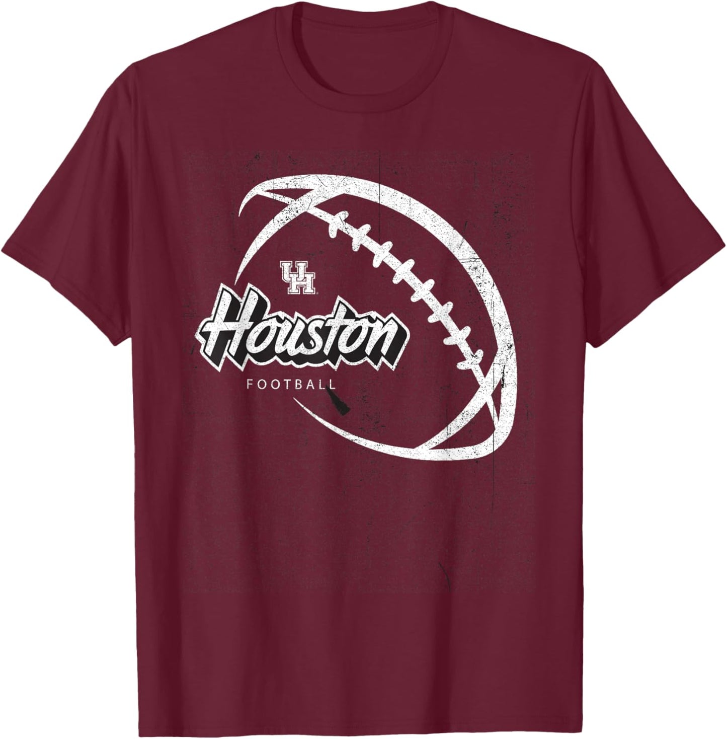 University of Houston Black Out Football | Houston Cougars T-Shirt - T-Shirt | Maroon