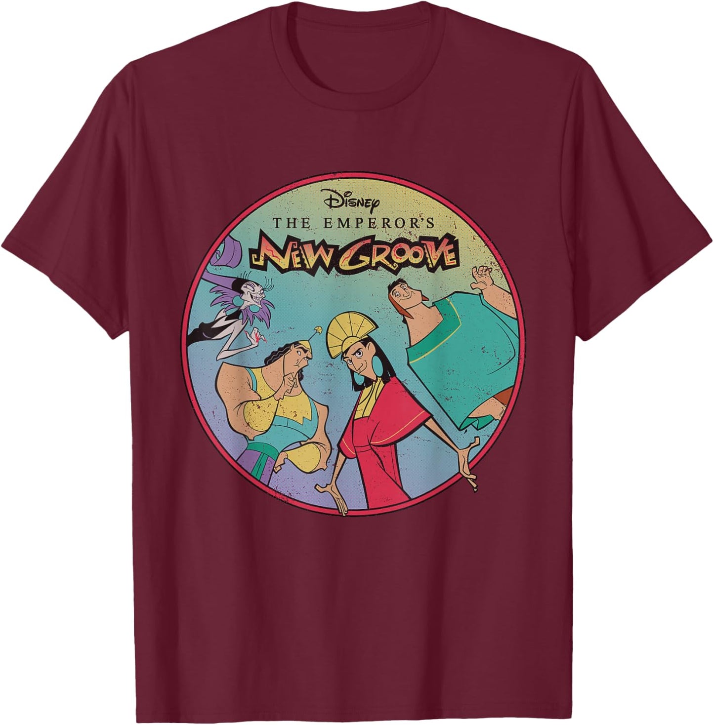 Disney The Emperors New Groove Characters T-Shirt - T-Shirt | Maroon