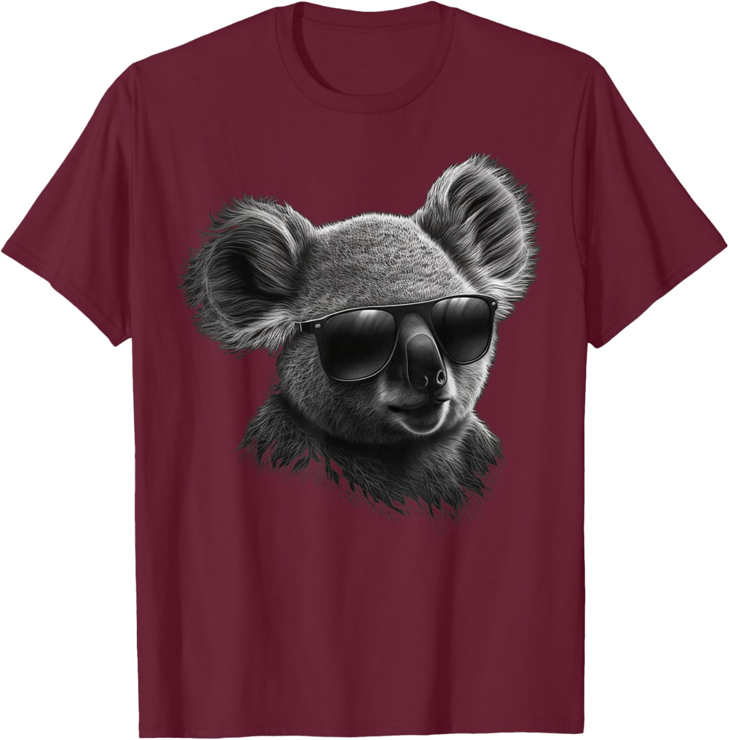 Koala Sunglasses Animal Print Art Animal Lover Koala T-Shirt - T-Shirt | Maroon