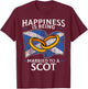 Scottish Wedding Scotland Heritage Roots Scot Flag Married T-Shirt - T-Shirt | Maroon