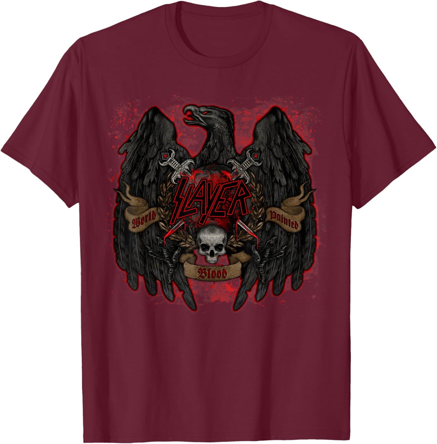 Slayer – Eagle Legacy T-Shirt - T-Shirt | Maroon
