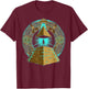 Ancient Astronaut Egyptian Pyramid Alien Conspiracy Theory T-Shirt - T-Shirt | Maroon