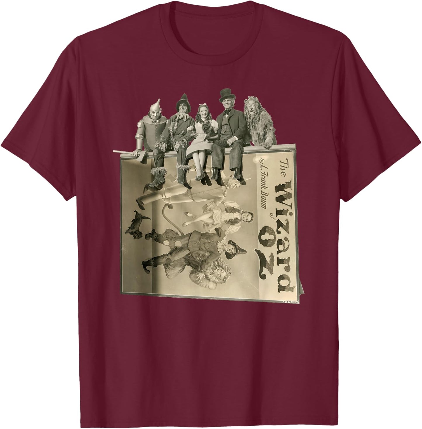 Tin Man Cowarldly Lion Scarecrow Toto Dorothy Wizard of OZ T-Shirt - T-Shirt | Maroon