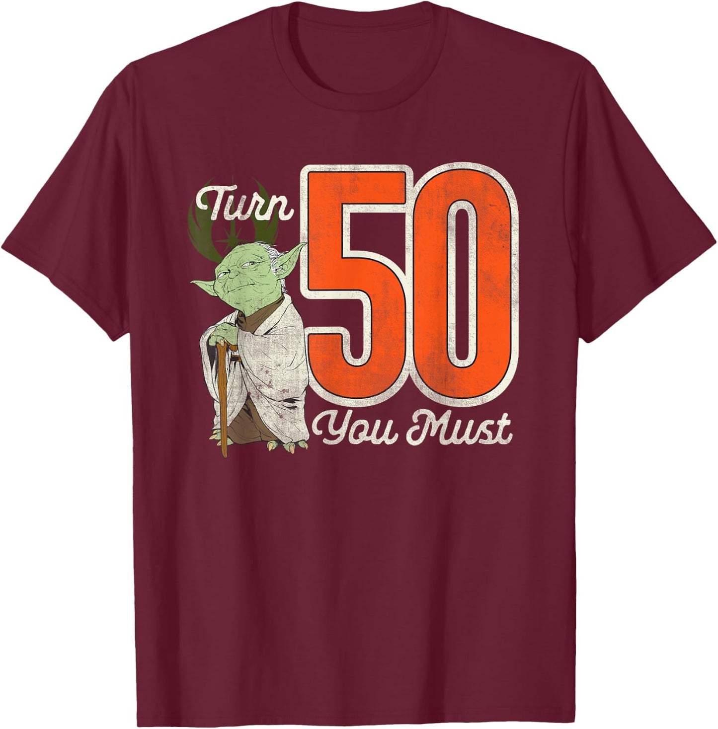 Star Wars Yoda 50th Birthday T-Shirt - T-Shirt | Maroon