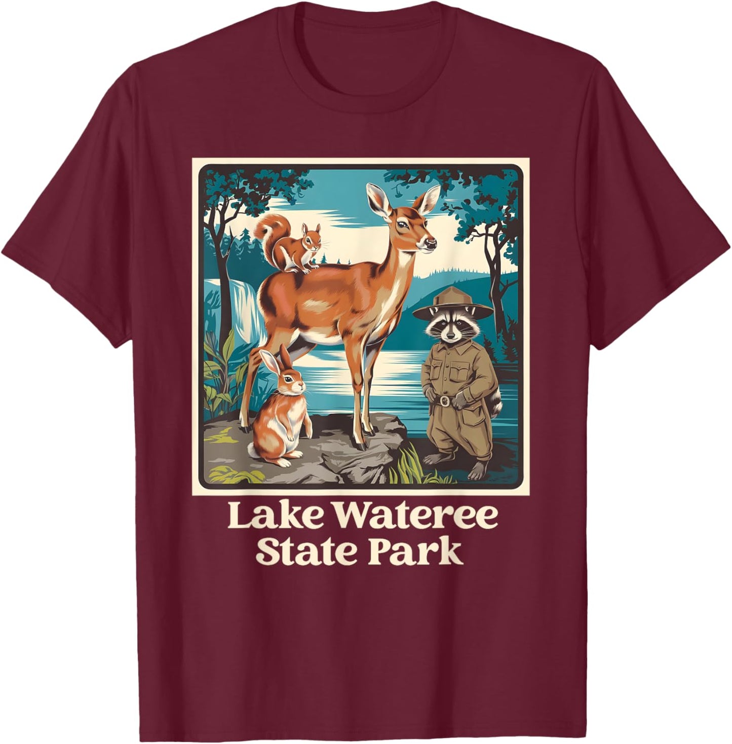 Lake Wateree State Park South Carolina Vacation Souvenir T-Shirt - T-Shirt | Maroon