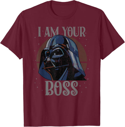 Star Wars Darth Vader I Am Your Boss Retro Quote Funny Gift T-Shirt - T-Shirt | Maroon