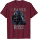 Star Wars Darth Vader I Am Your Boss Retro Quote Funny Gift T-Shirt - T-Shirt | Maroon
