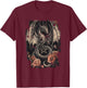 Dragon with Pentagram and Roses - Gothic Dragon T-Shirt - T-Shirt | Maroon