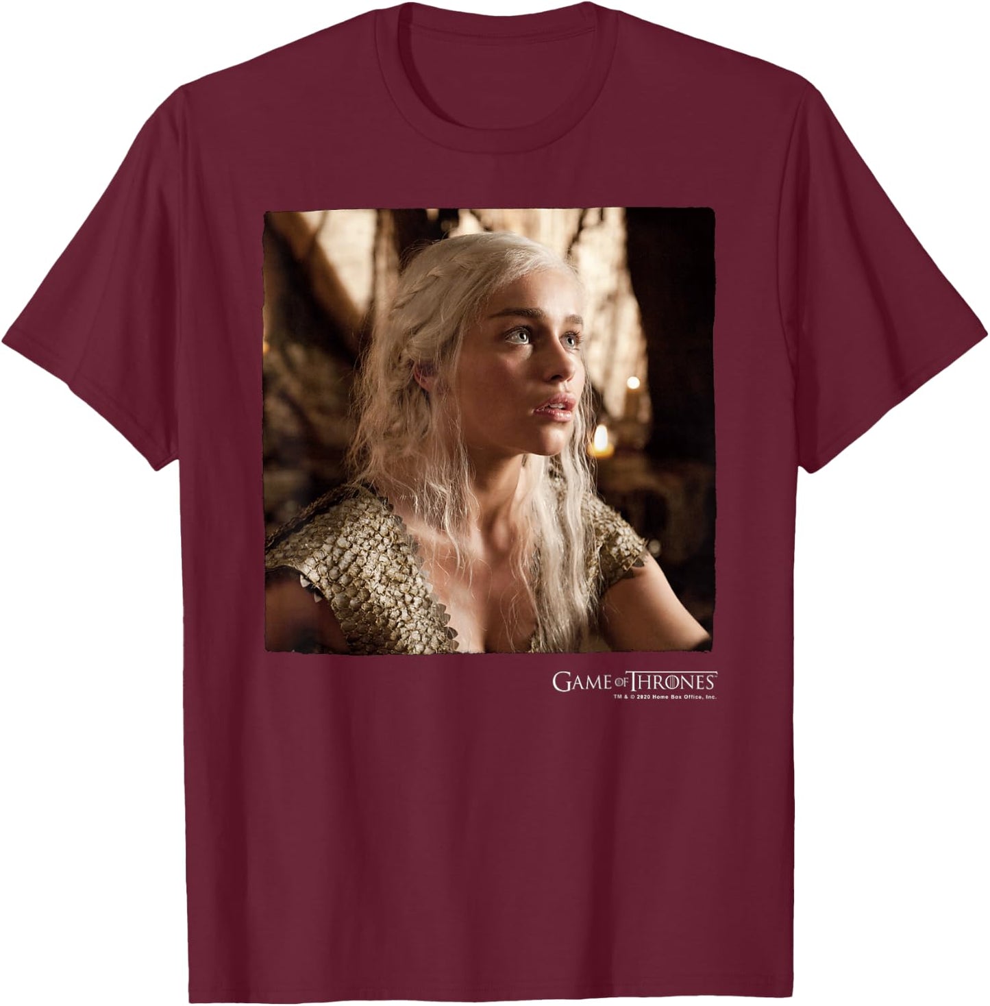 Game of Thrones Daenerys Targaryen Square Portrait T-Shirt - T-Shirt | Maroon