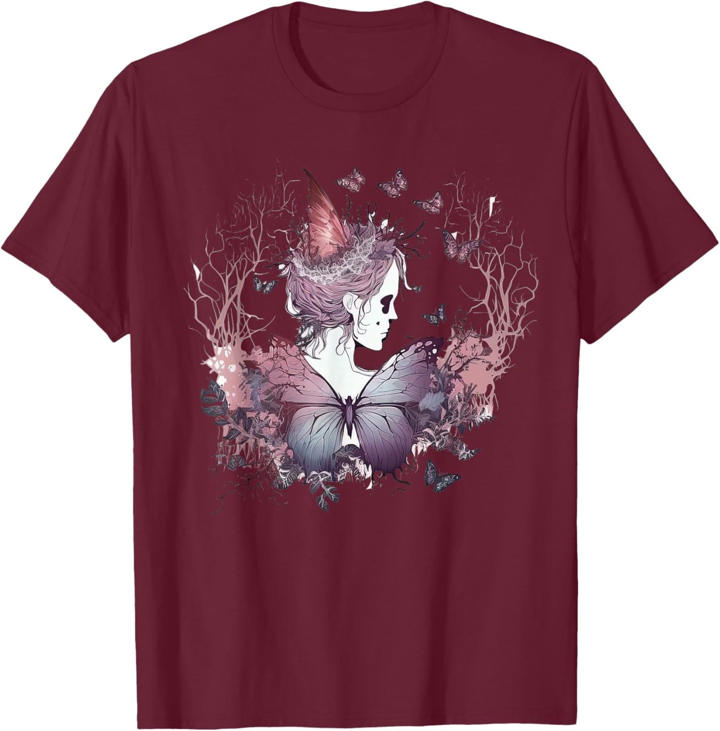 Goth Fairycore Aesthetic gothic fairy Aesthetic T-Shirt - T-Shirt | Maroon