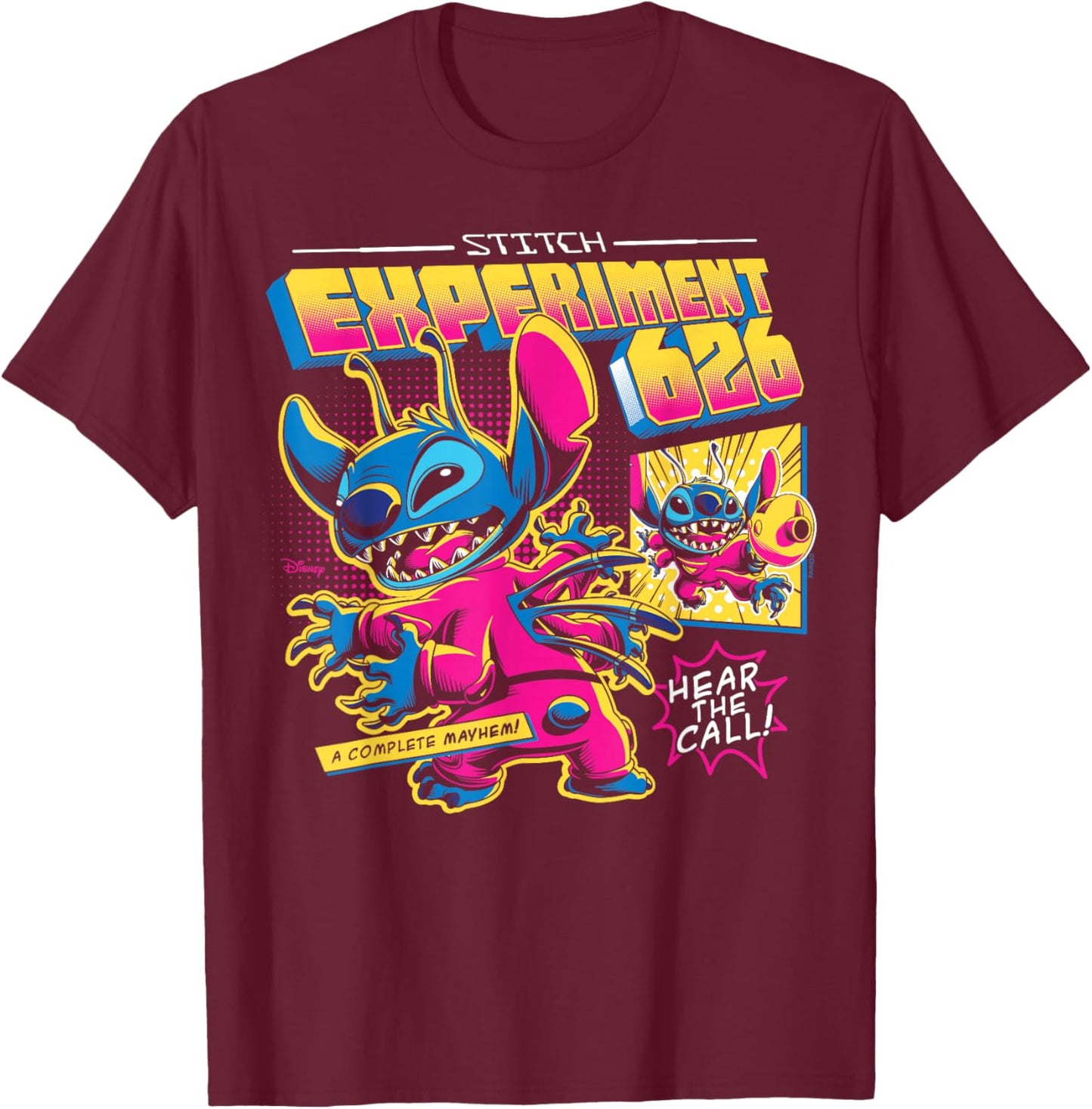 Lilo And Stitch - Experiment 626 Alien Magazine Cover T-Shirt - T-Shirt | Maroon