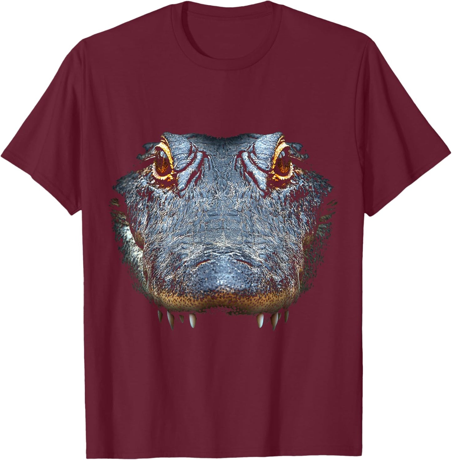 Krokodil Tier Grafik Illustration Krokodil T-Shirt - T-Shirt | Maroon