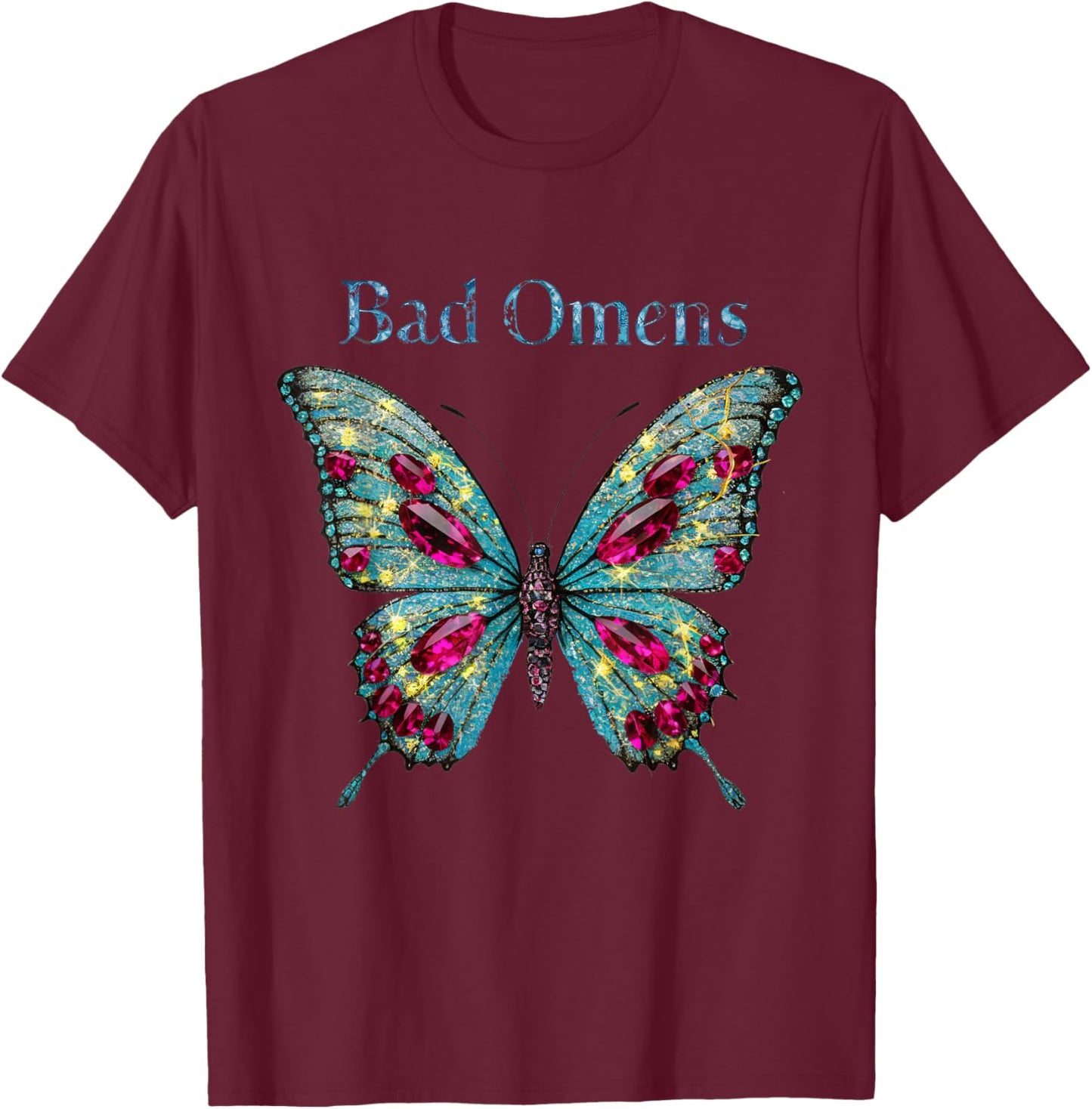 Bad Omens Moth T-Shirt - T-Shirt | Maroon