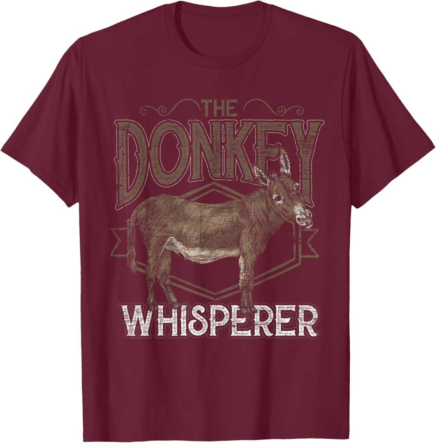 Farm Animal The Donkey Whisperer Farmer Gift Donkey T-Shirt - T-Shirt | Maroon