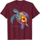 St. Maarten Sea Turtle Dutch West Indies St. Martin Vacation T-Shirt - T-Shirt | Maroon