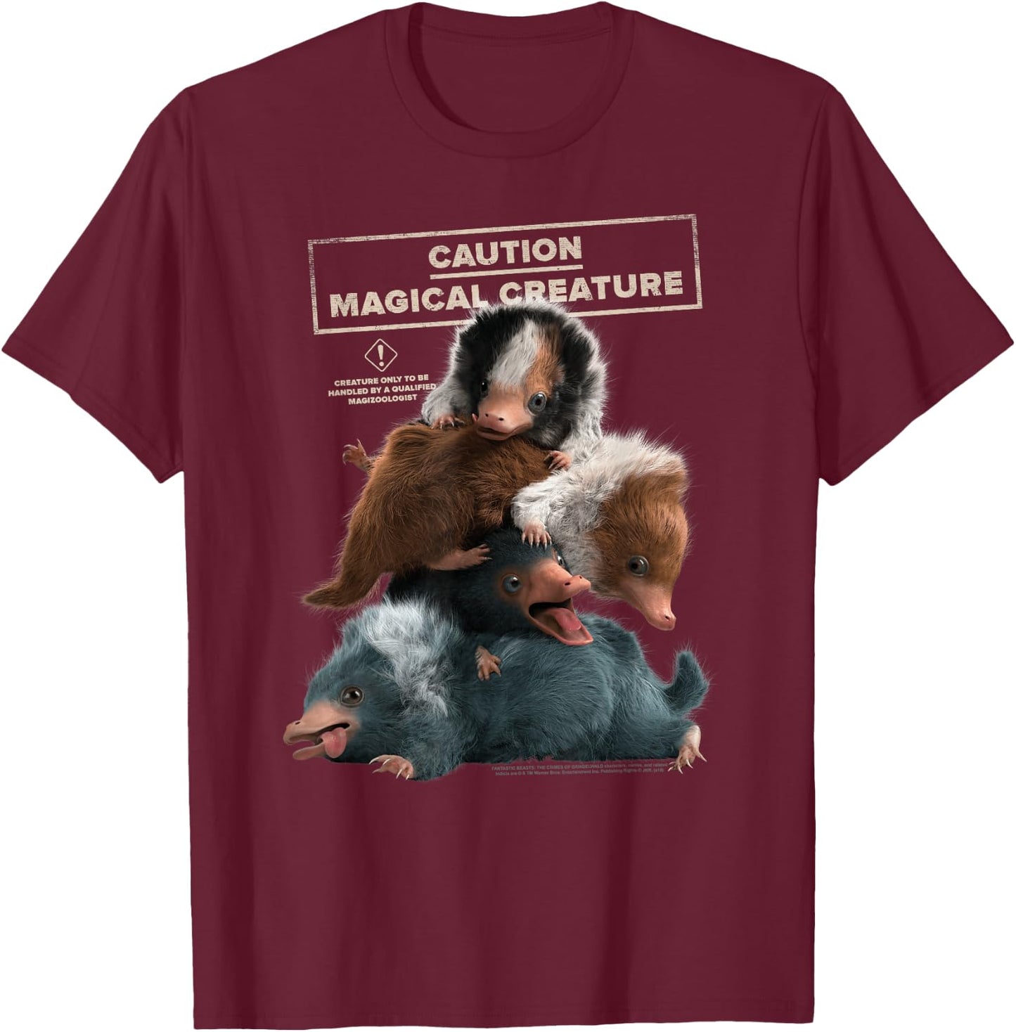 Fantastic Beasts 2 Cuddle Puddle T-Shirt - T-Shirt | Maroon