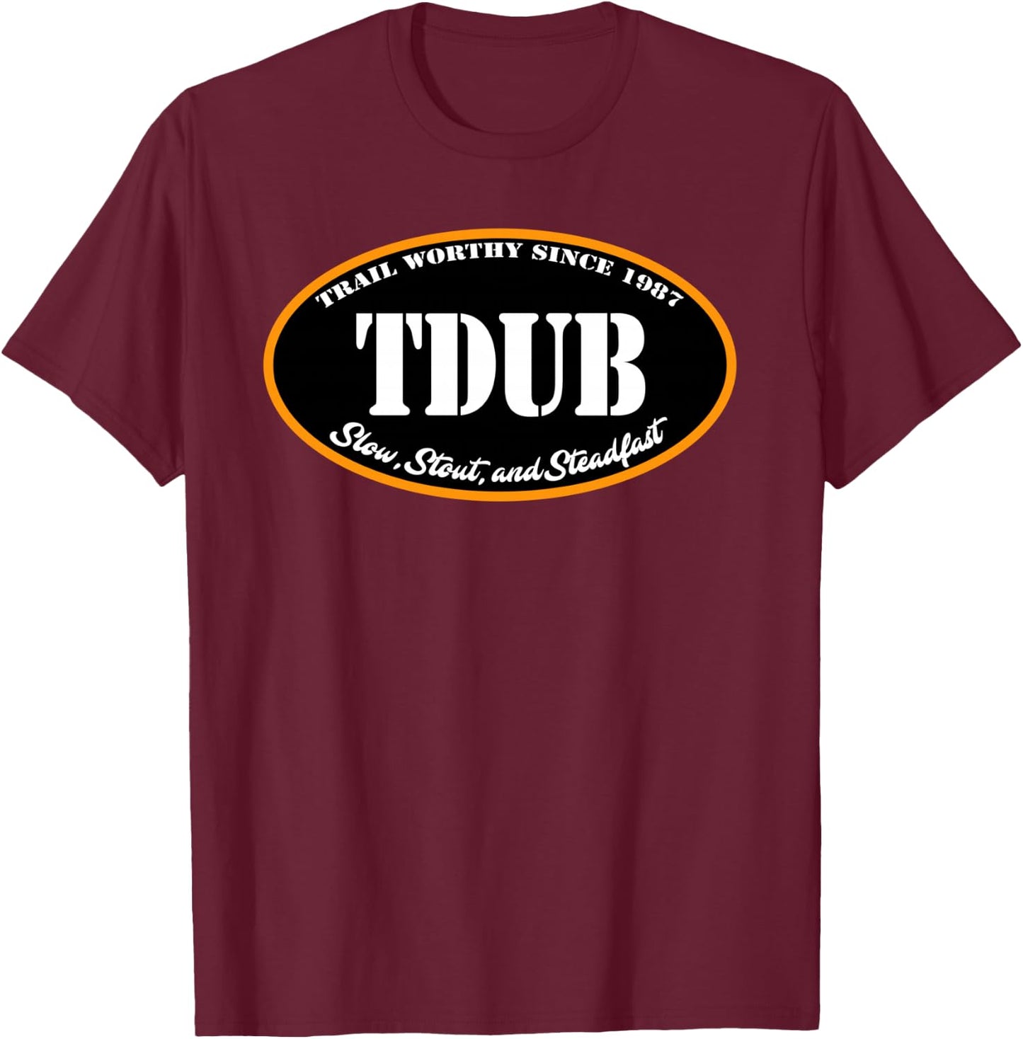TW200 Trailway Jersey Like Motorcycle Back Logo T-Shirt - T-Shirt | Maroon
