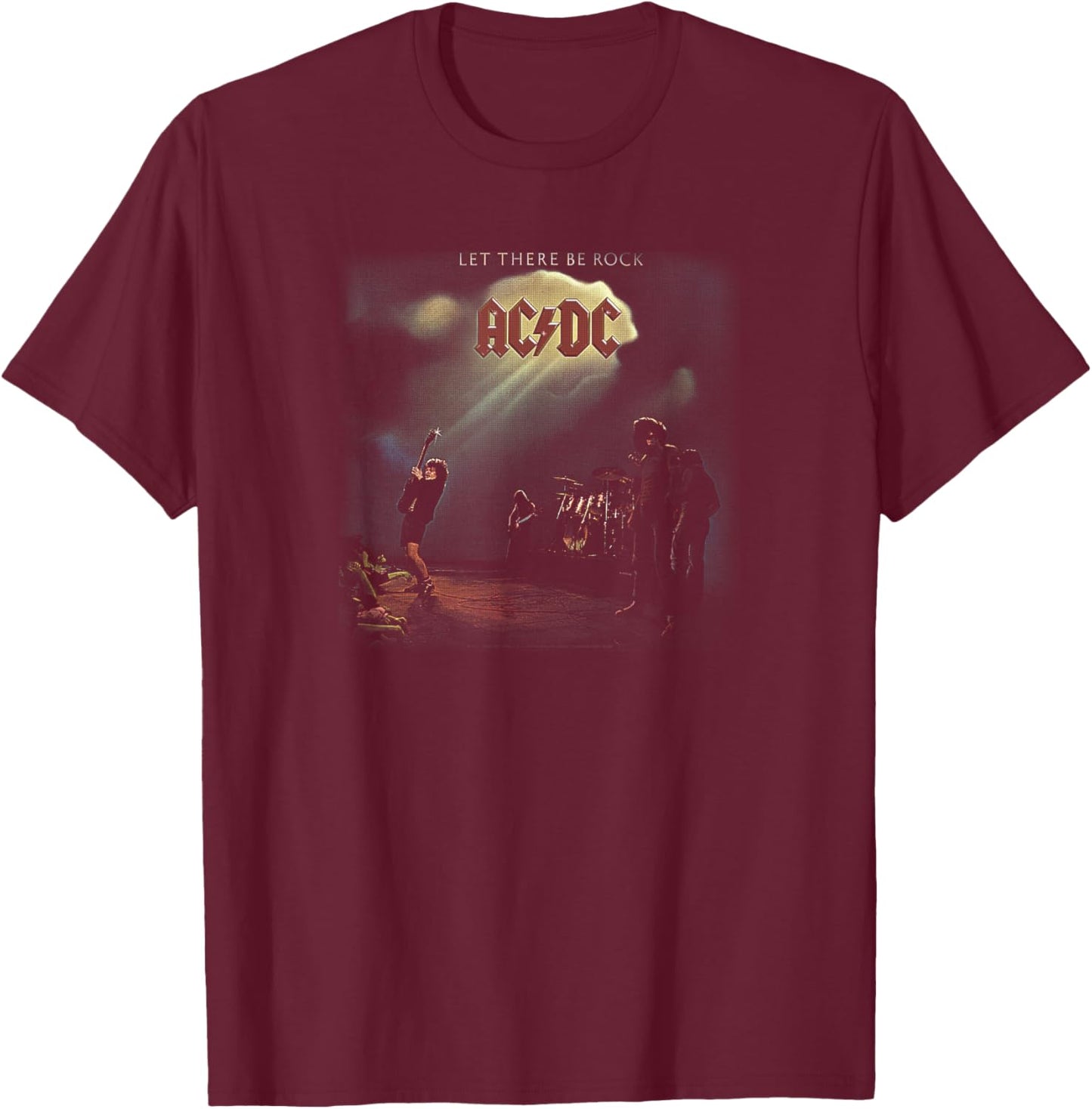 AC/DC - Let There Be Rock (International Cover) T-Shirt - T-Shirt | Maroon