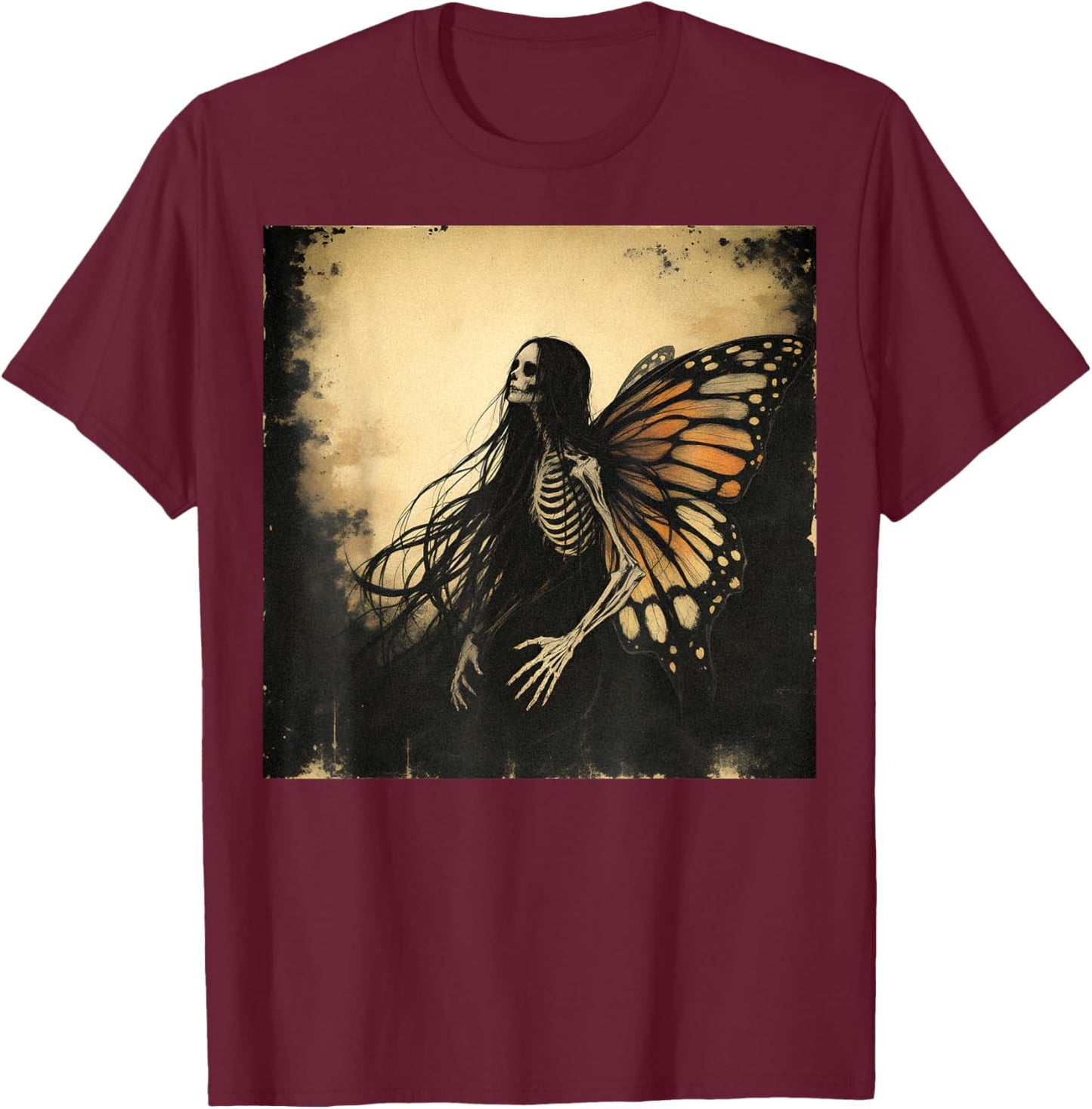 Ethereal Fairy Gothic Dark Art Aesthetic Grunge Horror T-Shirt - T-Shirt | Maroon