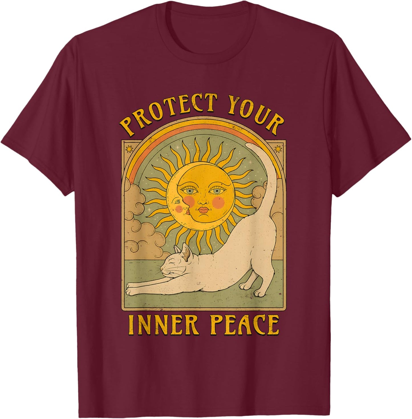 Protect Your Inner Peace T-Shirt - T-Shirt | Maroon