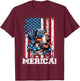 Bluetick Coonhound Dog Lover US Flag 4th Of July Patriotic T-Shirt - T-Shirt | Maroon