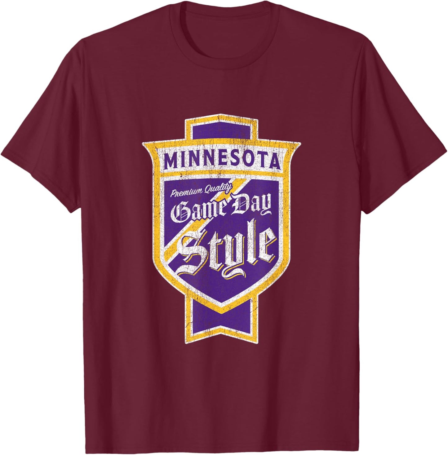 Scandinavian Pride - Minnesota Pride Beer Label T-Shirt - T-Shirt | Maroon