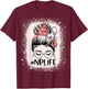 Nurse practitioner Funny NP Life Women Messy Bun Nurse T-Shirt - T-Shirt | Maroon