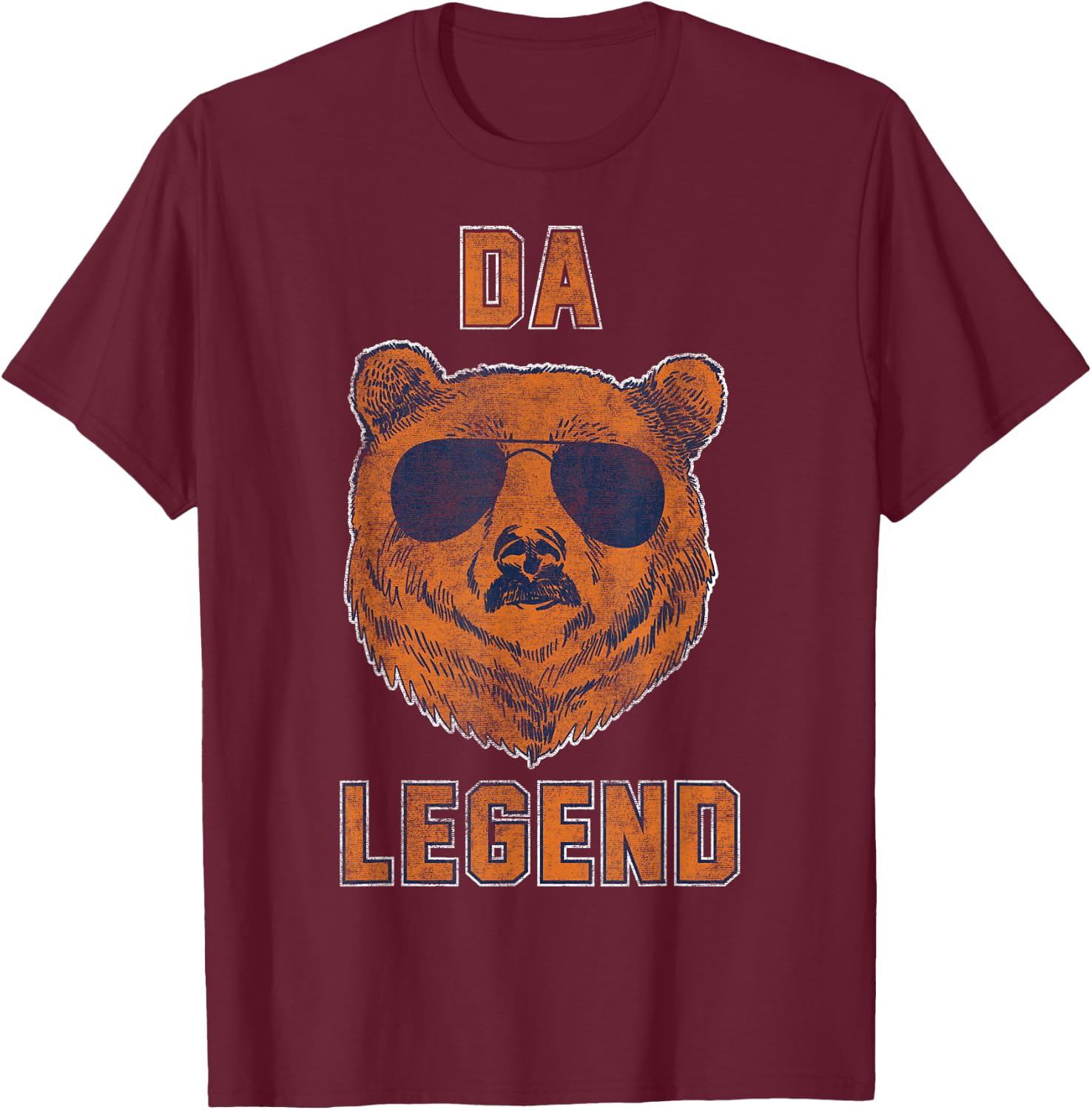 Da Legend Cool Bear T-Shirt - T-Shirt | Maroon