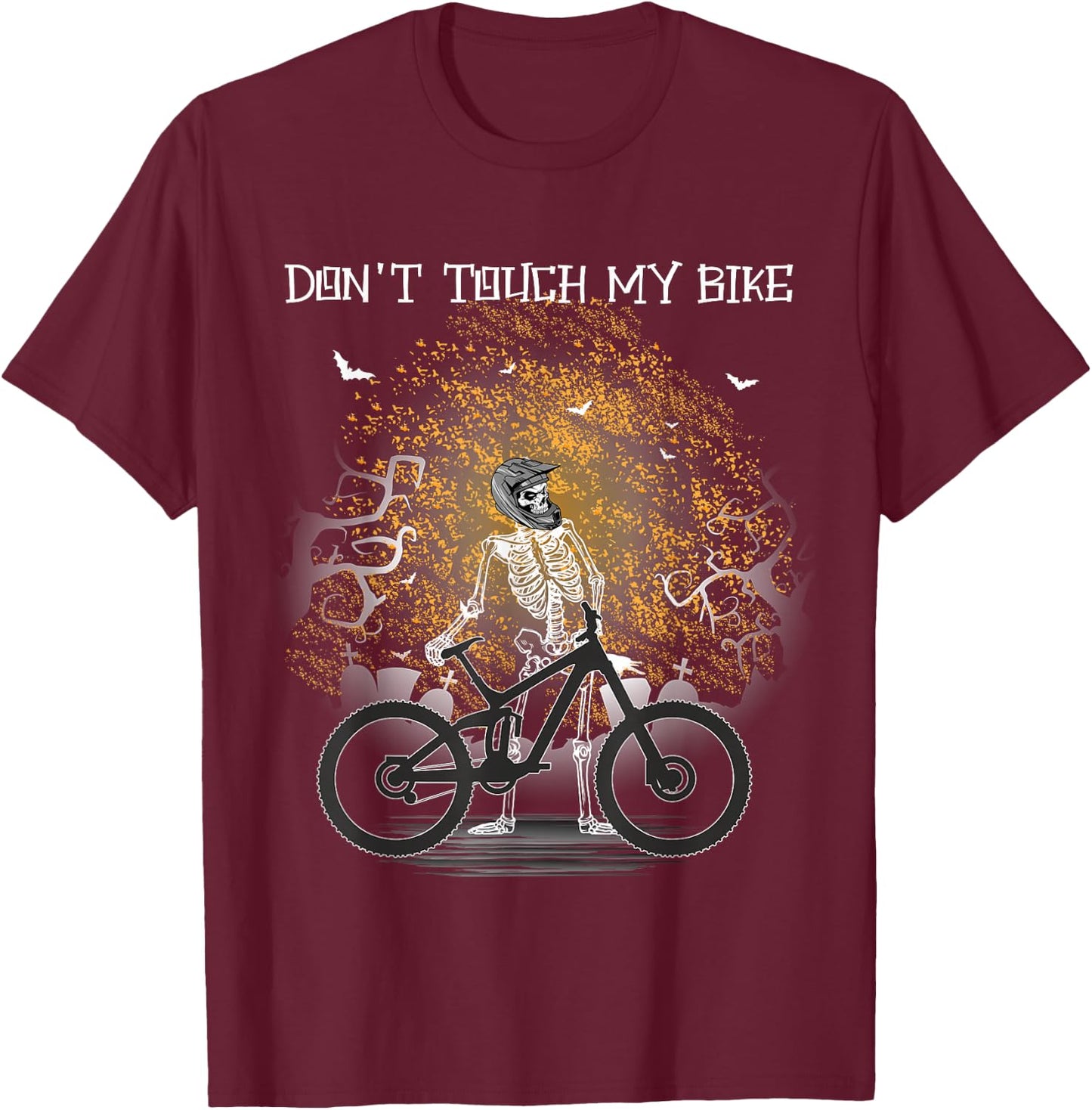 Dont't Touch My Bike - MTB Mountain Bike T-Shirt - T-Shirt | Maroon