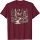 Forest Wildlife Scenic Art T-Shirt - T-Shirt | Maroon