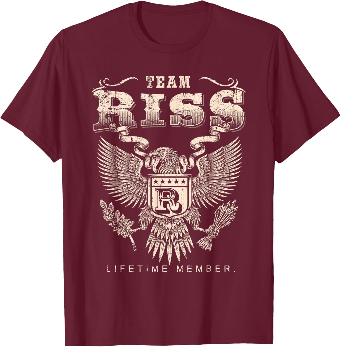 Team Riss Lifetime Member - Riss Name T-Shirt - T-Shirt | Maroon