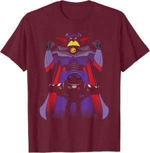 Disney Pixar Toy Story Zurg Behind Buzz Lightyear T-Shirt - T-Shirt | Maroon